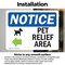 Signmission Pet Relief Area (Left Arrow) Sign With Symbol, 7 in W x Rectangle, Vinyl Decal OS-2PACK-NS-D-57-L-17219 - alternate 5